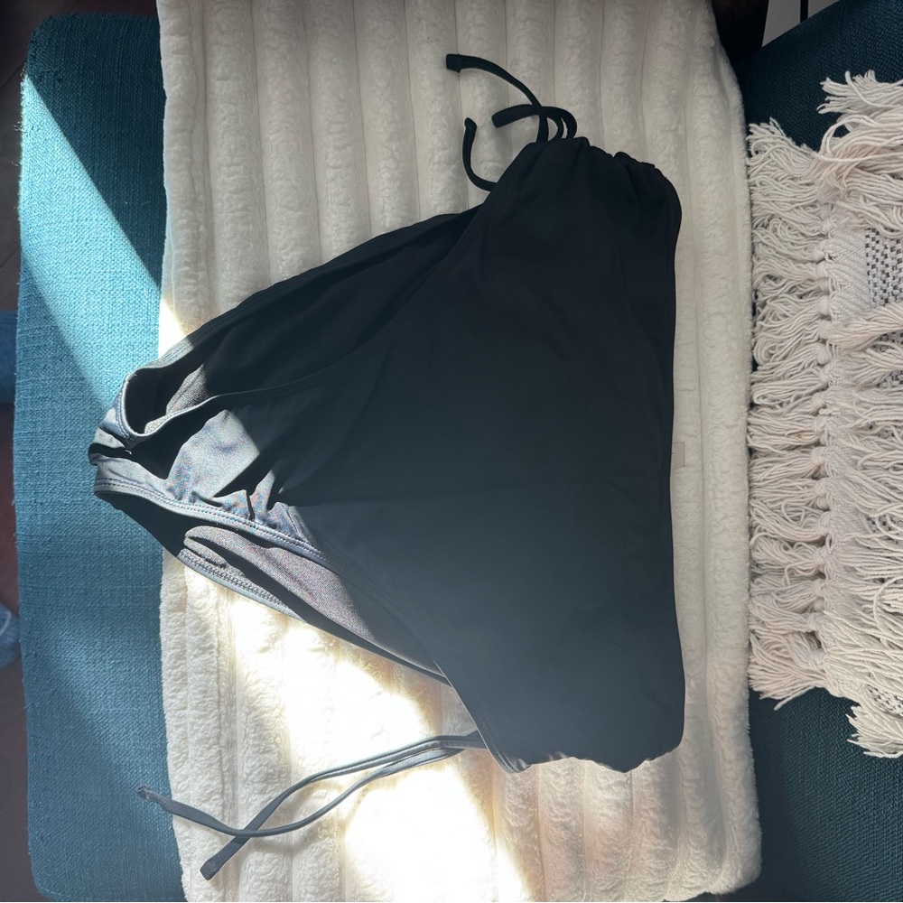 Black high waisted bathing suit bottom